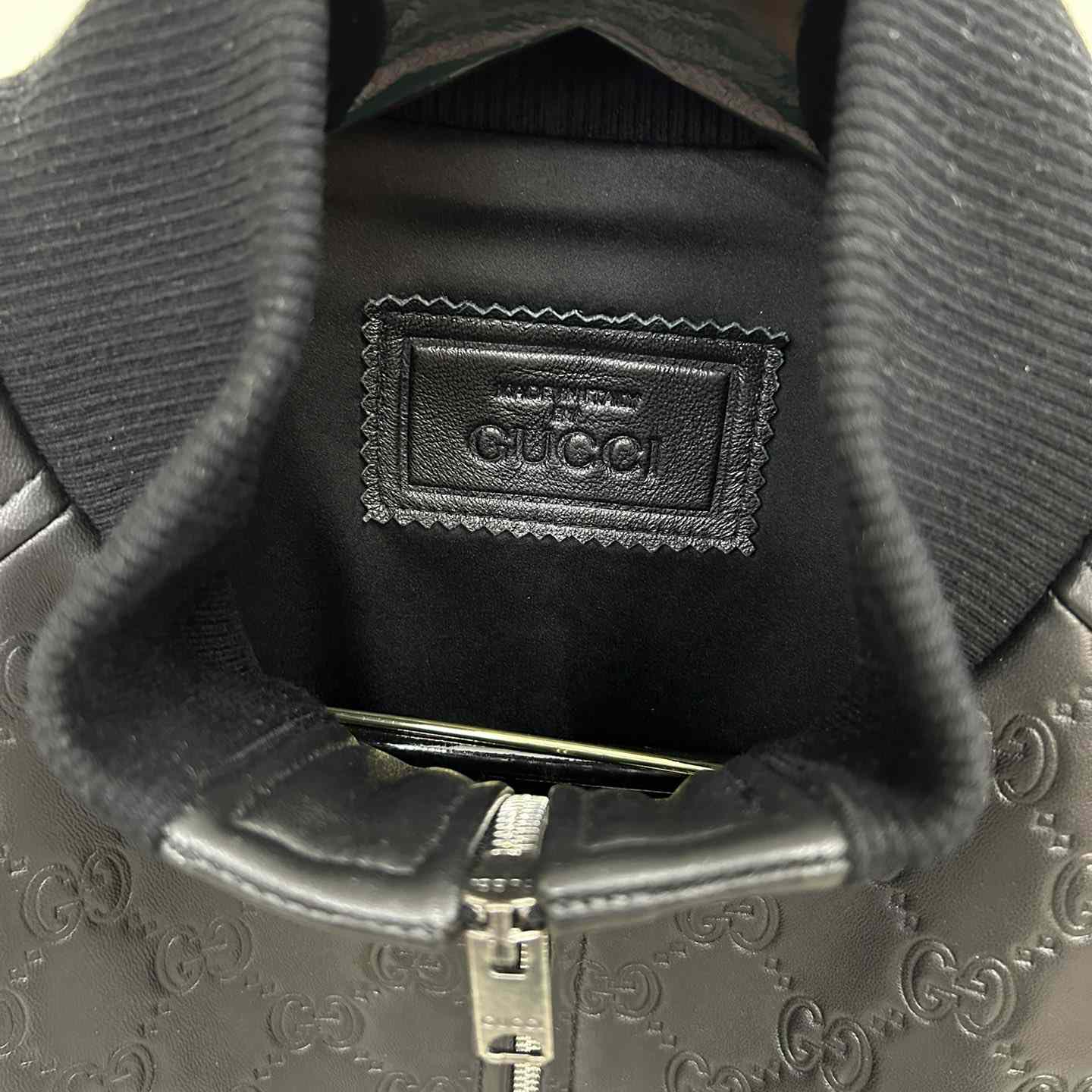 Gucci GG Leather Jacket - PerfectKickZ