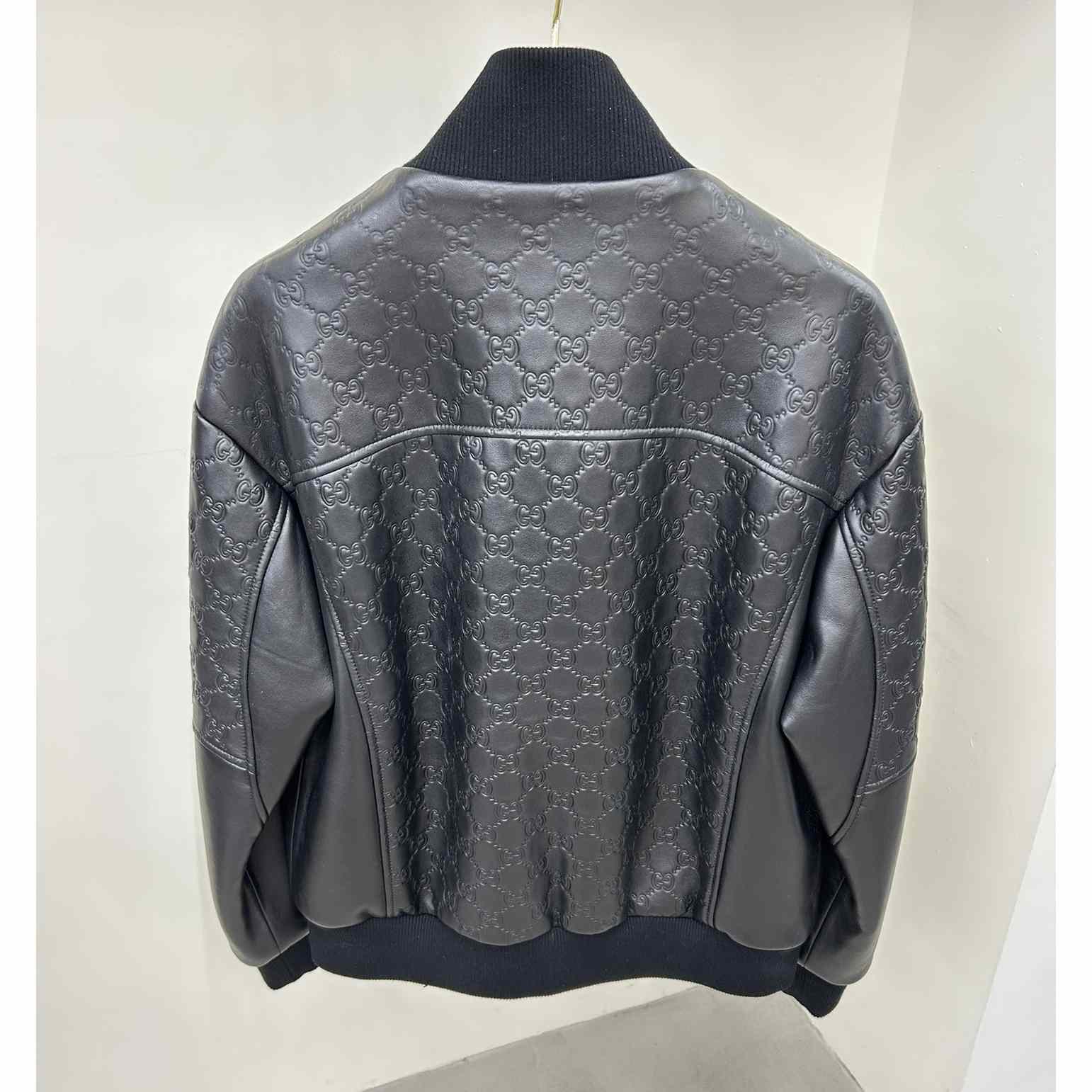 Gucci GG Leather Jacket - PerfectKickZ