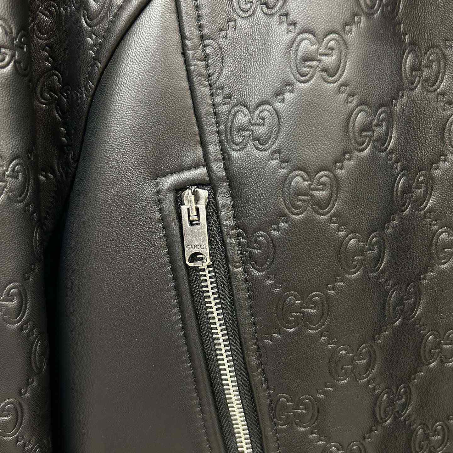 Gucci GG Leather Jacket - PerfectKickZ