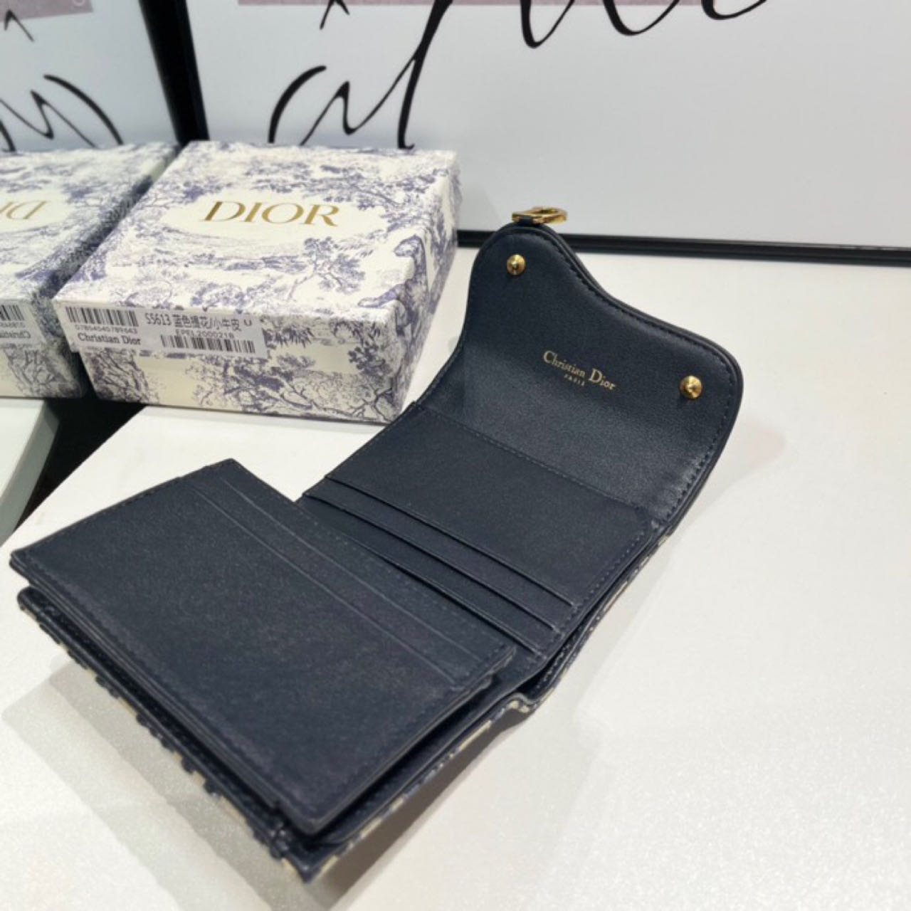 Dior  Saddle Lotus Wallet - PerfectKickZ