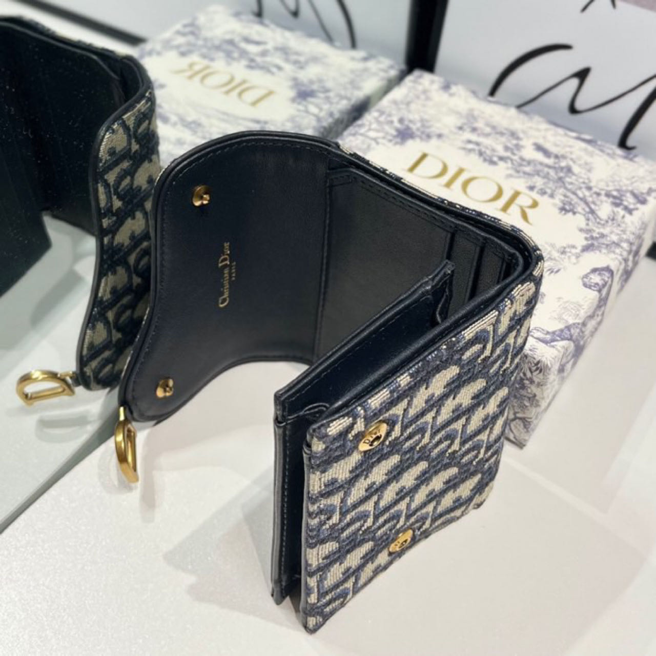 Dior  Saddle Lotus Wallet - PerfectKickZ