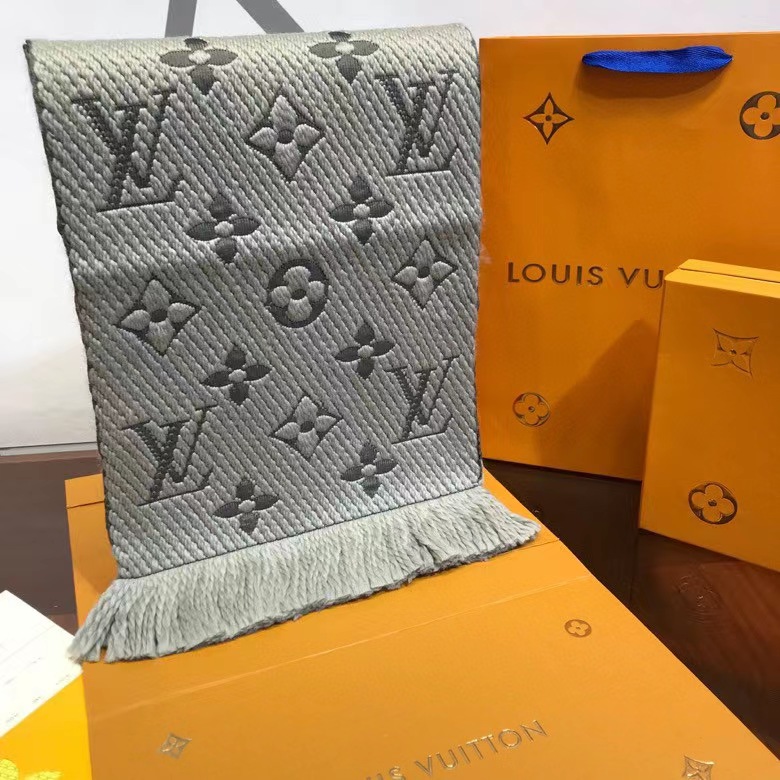 Louis Vuitton Wool Silk Logomania Scarf - PerfectKickZ