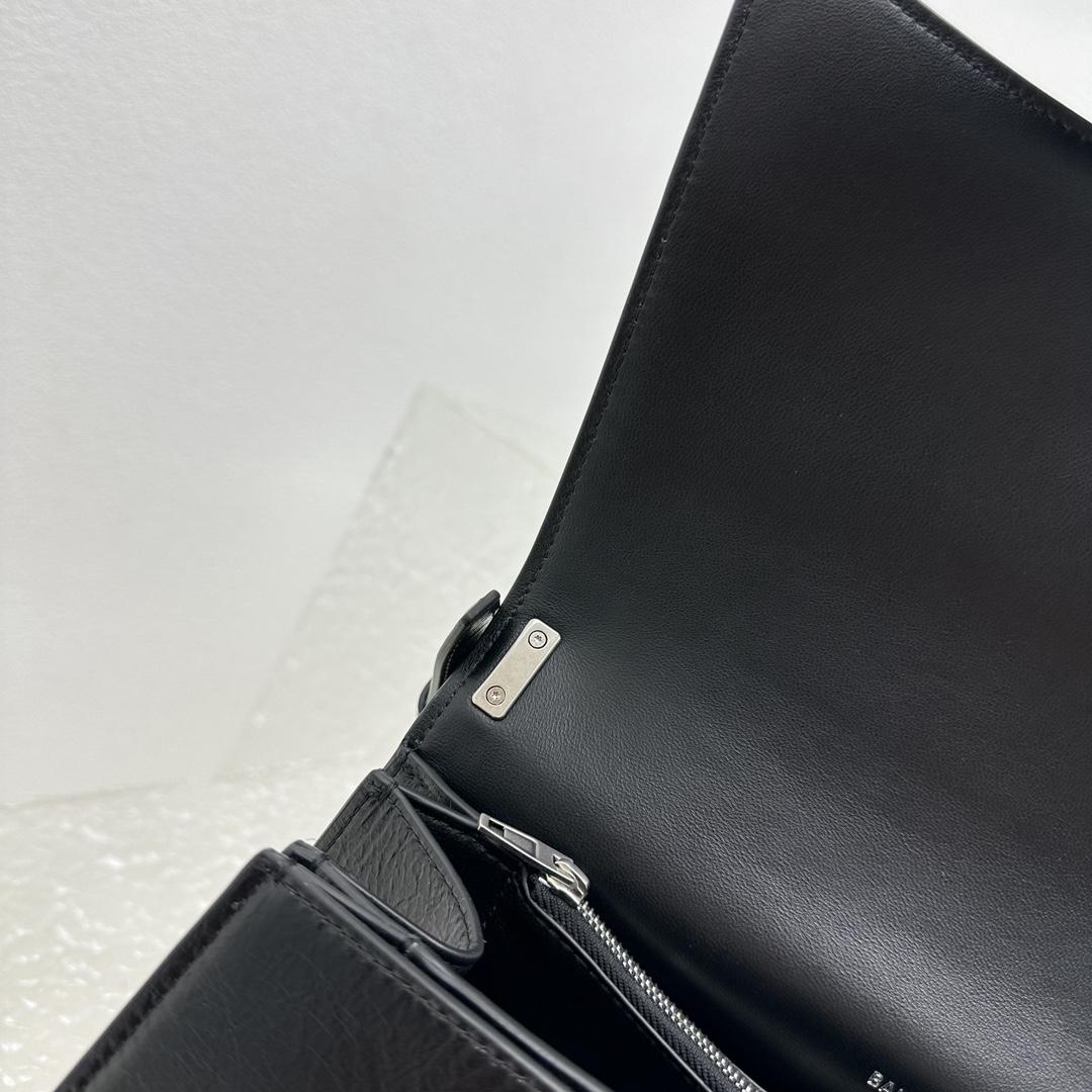 Balenciaga Crush Medium Sling Bag In Black (31x20x10cm) - 