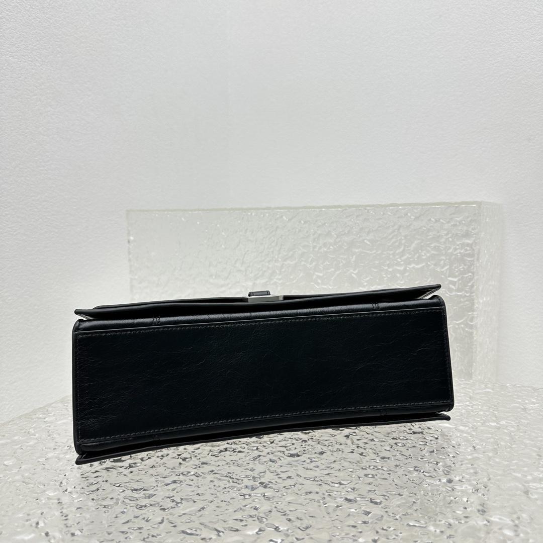 Balenciaga Crush Medium Sling Bag In Black (31x20x10cm) - PerfectKickZ