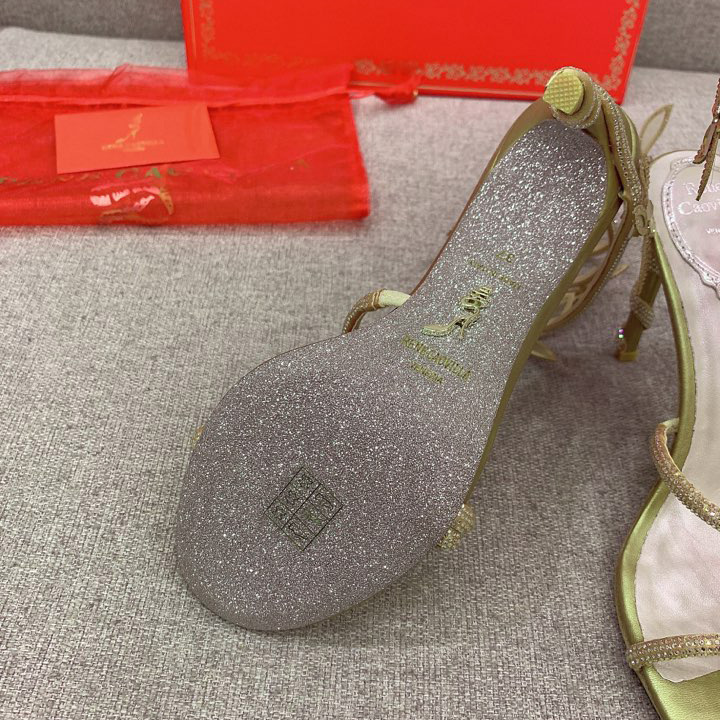 Rene Caovilla Margot Crystal Gold Butterfly Sandal   95 - PerfectKickZ