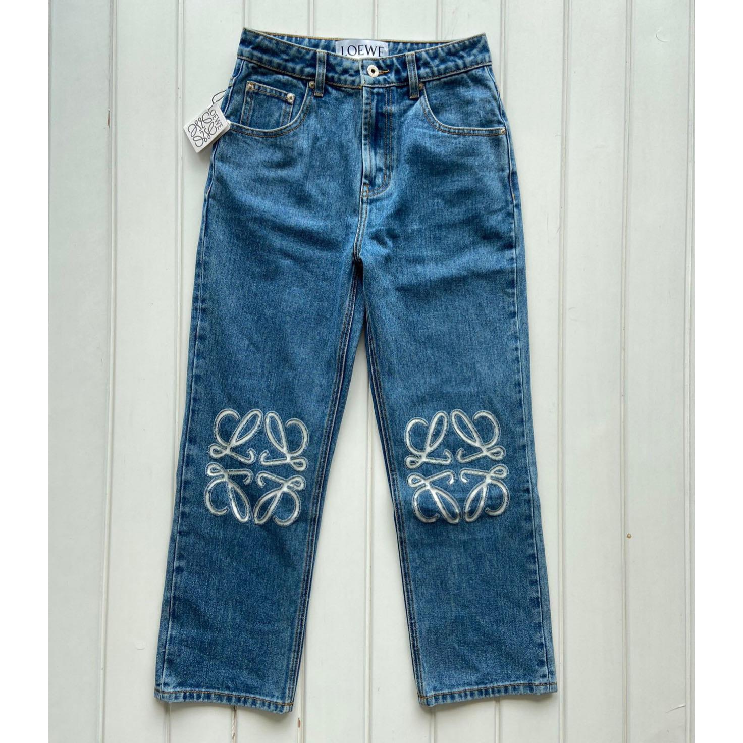 Loewe Anagram Cropped Jeans - PerfectKickZ