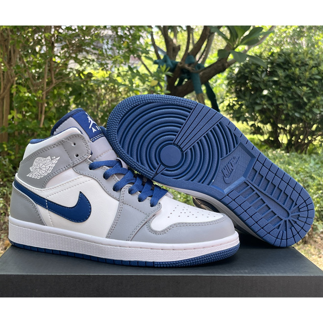 Air Jordan 1 Mid “True Blue” Sneaker     DQ8426-014  - PerfectKickZ