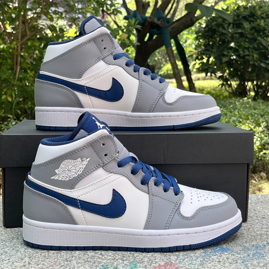 Air Jordan 1 Mid “True Blue” Sneaker     DQ8426-014  - PerfectKickZ