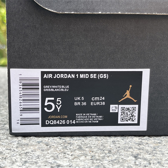 Air Jordan 1 Mid “True Blue” Sneaker     DQ8426-014  - PerfectKickZ