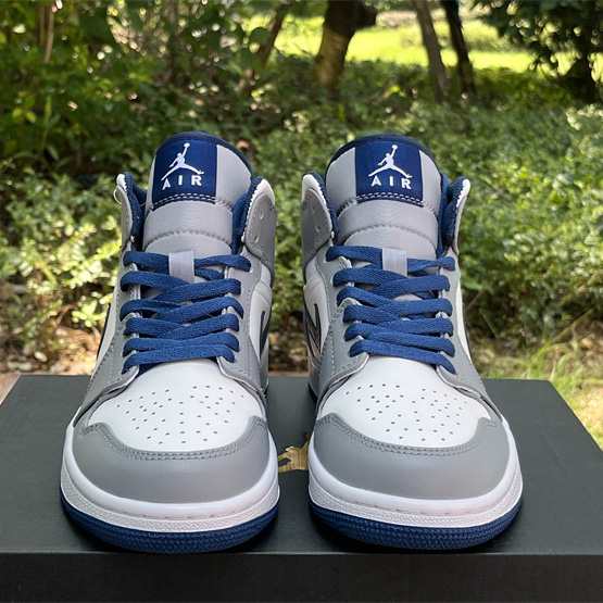 Air Jordan 1 Mid “True Blue” Sneaker     DQ8426-014  - PerfectKickZ