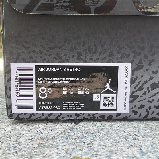 Air Jordan 3 “Fear” Basketball Shoes   CT8532-080  - PerfectKickZ