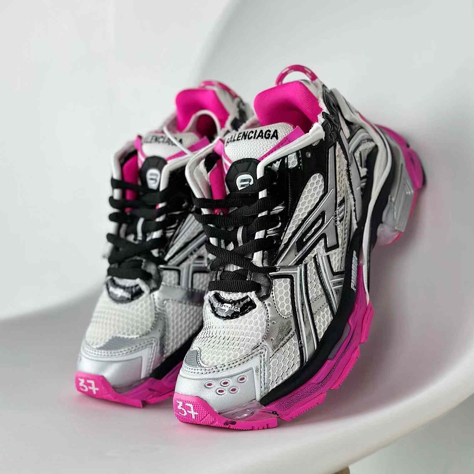 Balenciaga Runner Sneaker In Silver - PerfectKickZ
