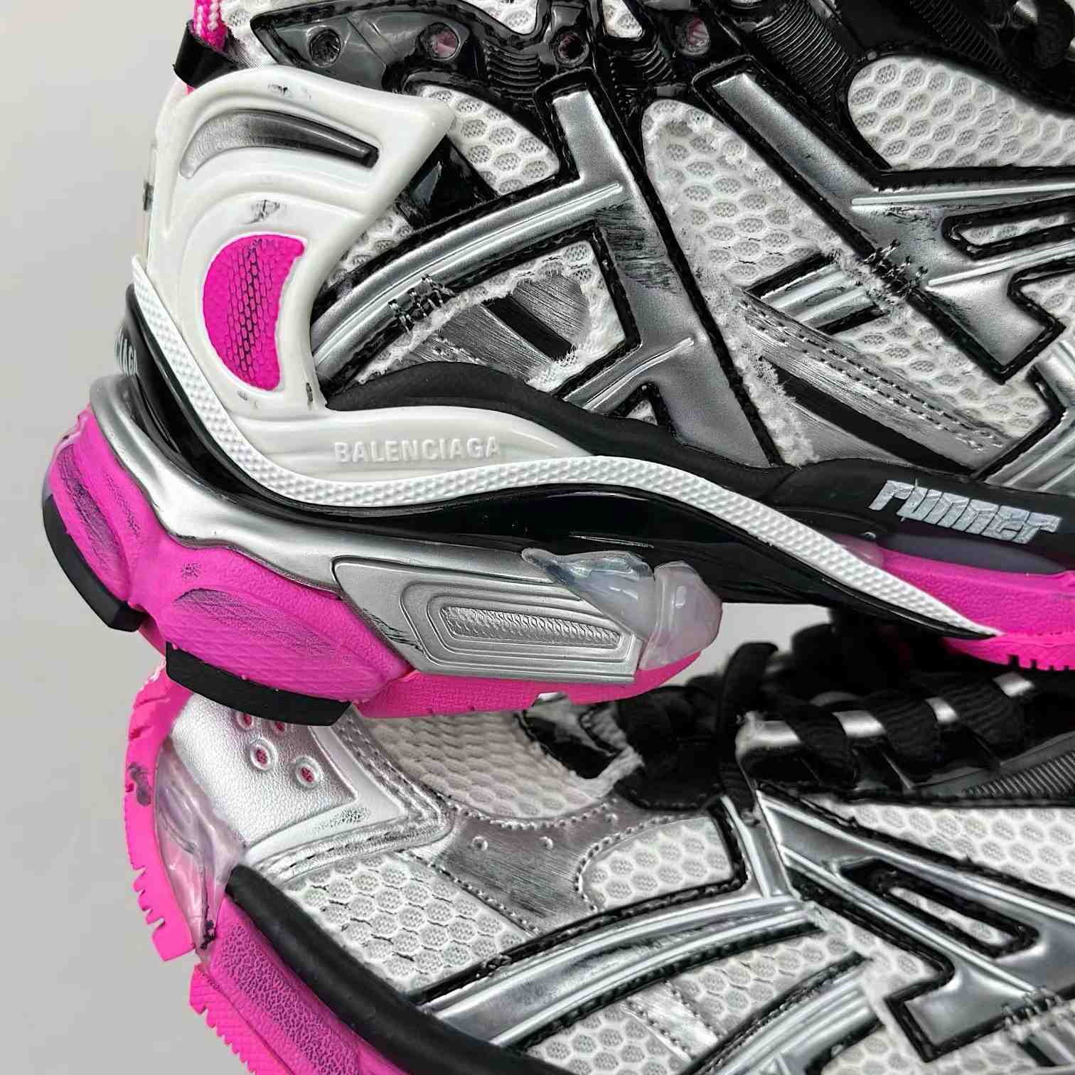 Balenciaga Runner Sneaker In Silver - PerfectKickZ