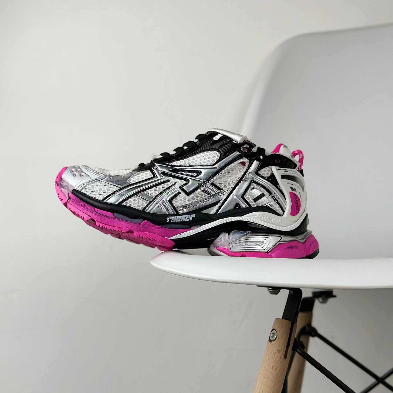 Balenciaga Runner Sneaker In Silver - PerfectKickZ