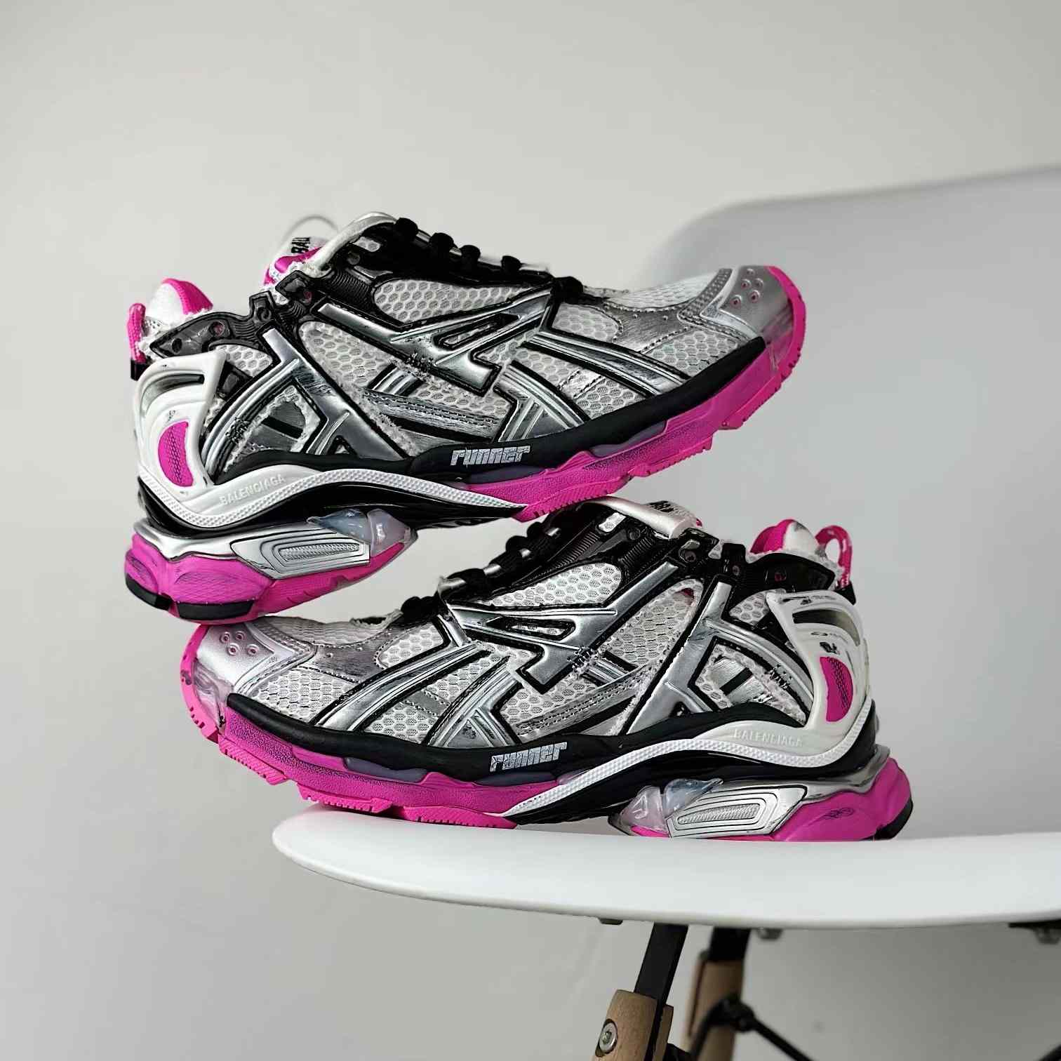 Balenciaga Runner Sneaker In Silver - PerfectKickZ