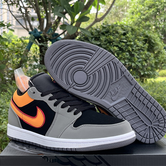 Air Jordan 1 Low “Light Graphite/Vivid Orange” Sneaker      FN7308-008  - PerfectKickZ