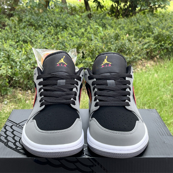 Air Jordan 1 Low “Light Graphite/Vivid Orange” Sneaker      FN7308-008  - 