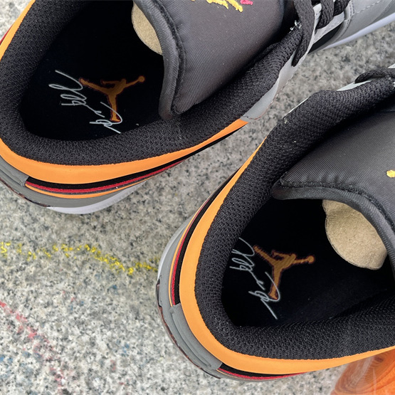Air Jordan 1 Low “Light Graphite/Vivid Orange” Sneaker      FN7308-008  - 