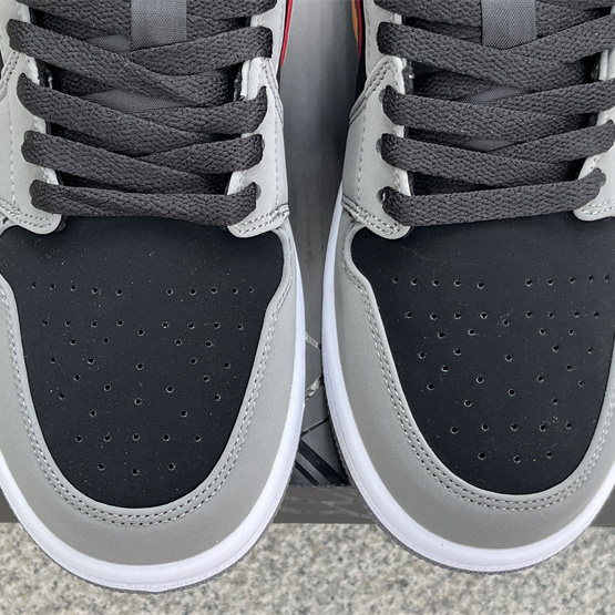 Air Jordan 1 Low “Light Graphite/Vivid Orange” Sneaker      FN7308-008  - 