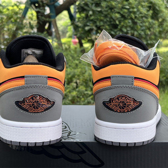 Air Jordan 1 Low “Light Graphite/Vivid Orange” Sneaker      FN7308-008  - PerfectKickZ