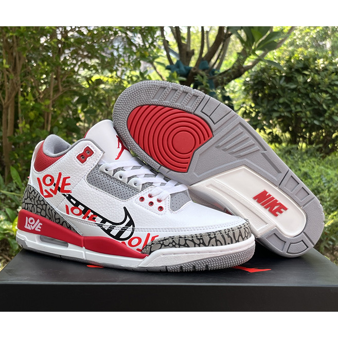 Air Jordan 3 OG “Fire Red”DIY Love Basketball Shoes   DN3707-160  - PerfectKickZ