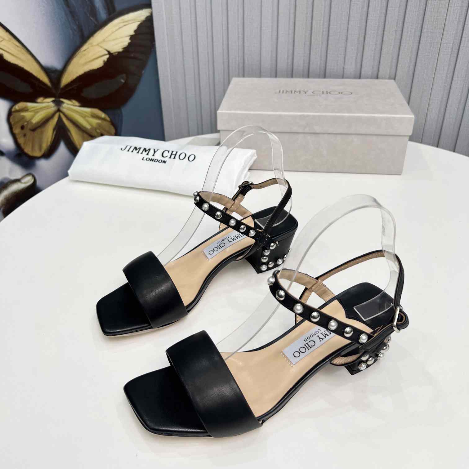 Jimmy Choo Aadra 45mm Sandals - PerfectKickZ