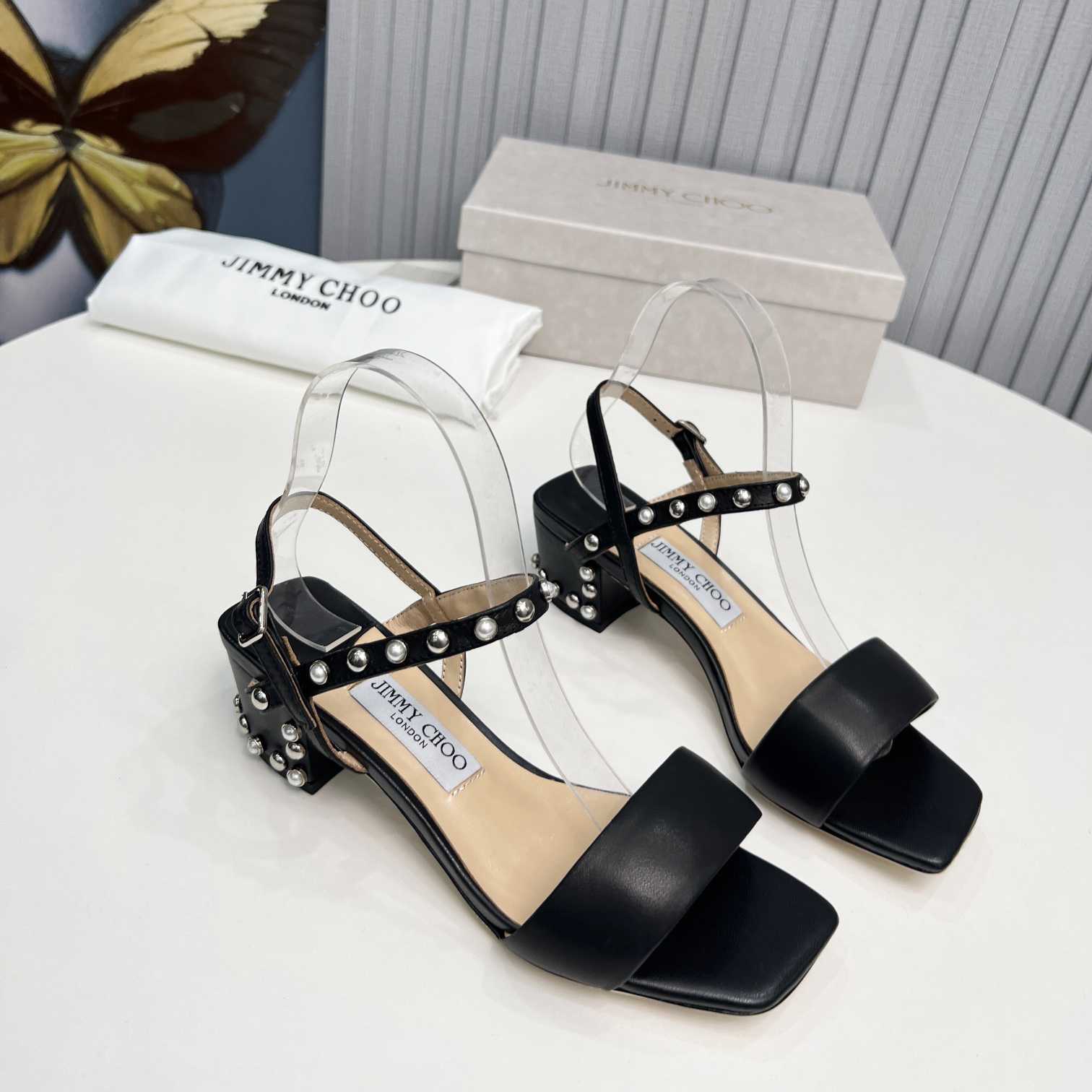 Jimmy Choo Aadra 45mm Sandals - PerfectKickZ