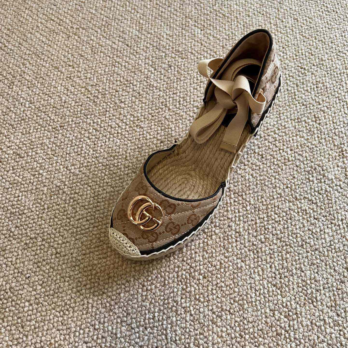 Gucci Women's GG Matelassé Platform Espadrille - PerfectKickZ