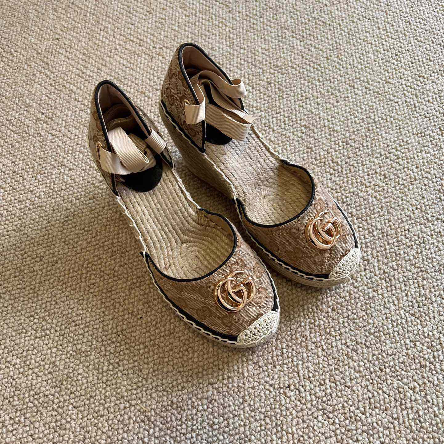 Gucci Women's GG Matelassé Platform Espadrille - PerfectKickZ