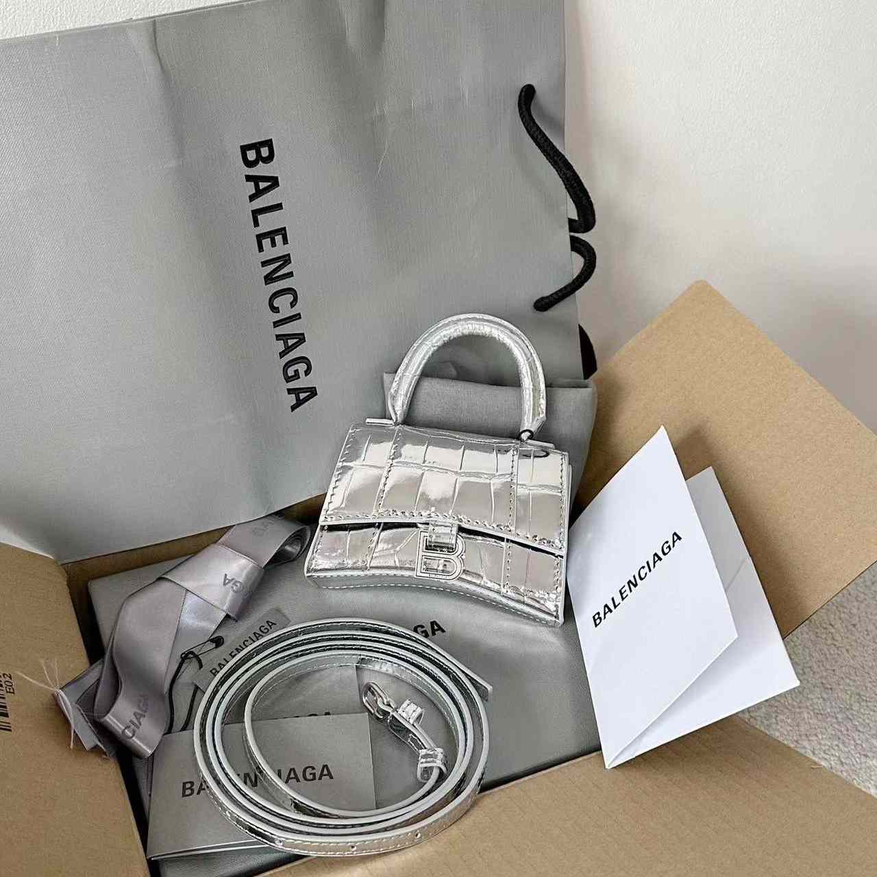 Balenciaga Mini Hourglass Tote Bag   12cm - PerfectKickZ