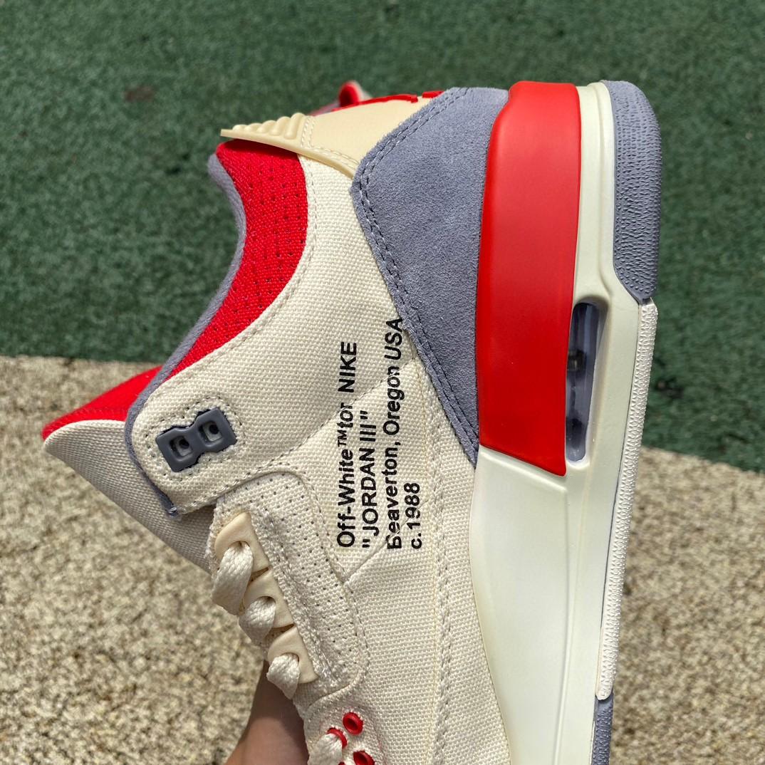 OFF-WHITE x Air Jordan 3 AJ3 Sneakers     DH7139-100 - PerfectKickZ