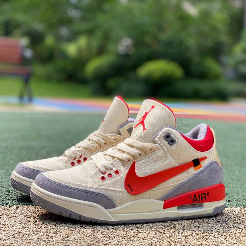 OFF-WHITE x Air Jordan 3 AJ3 Sneakers     DH7139-100 - PerfectKickZ