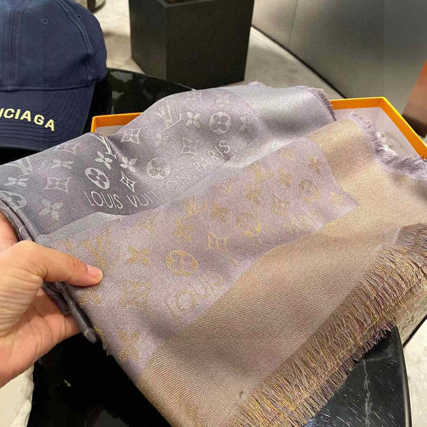 Louis Vuitton Silk Scarf Monogram Shine - PerfectKickZ