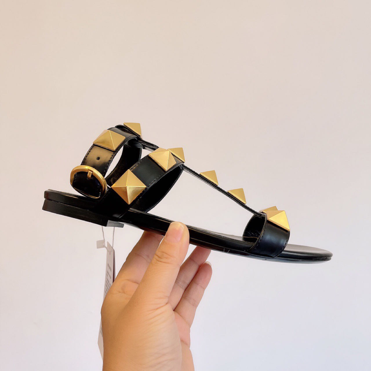 Valenti Roman Stud Calfskin Sandal  - PerfectKickZ