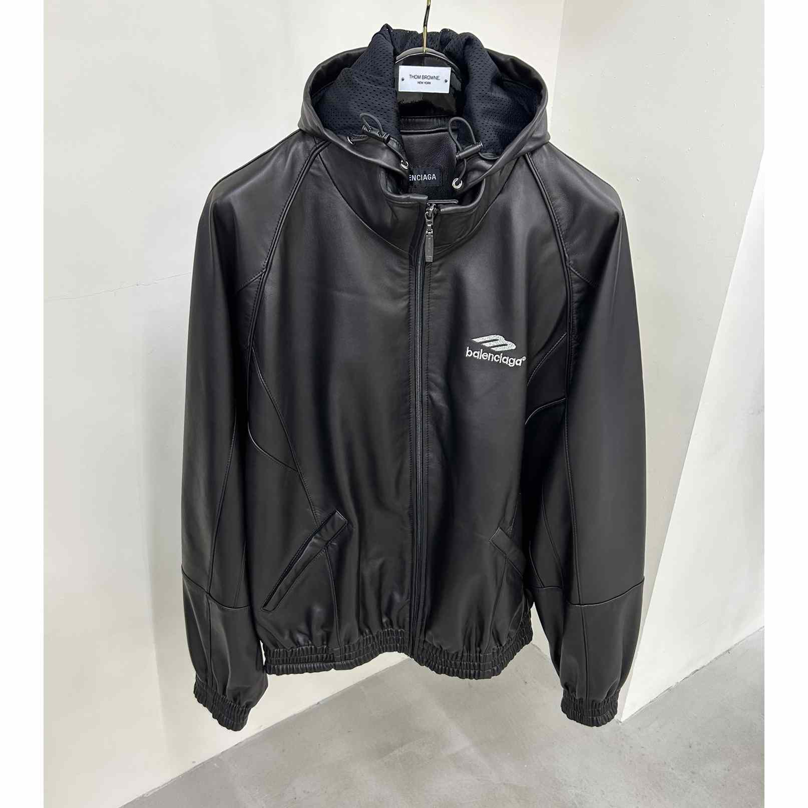 Balenciaga 3B Sports Icon Tracksuit Jacket In Black - PerfectKickZ
