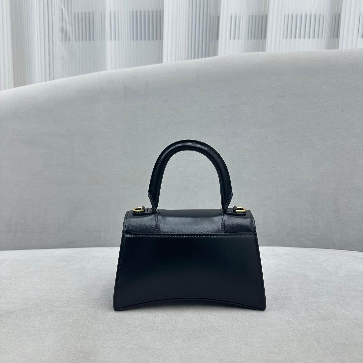 Balenciaga Hourglass Small Handbag In Black (19x8x21cm) - PerfectKickZ