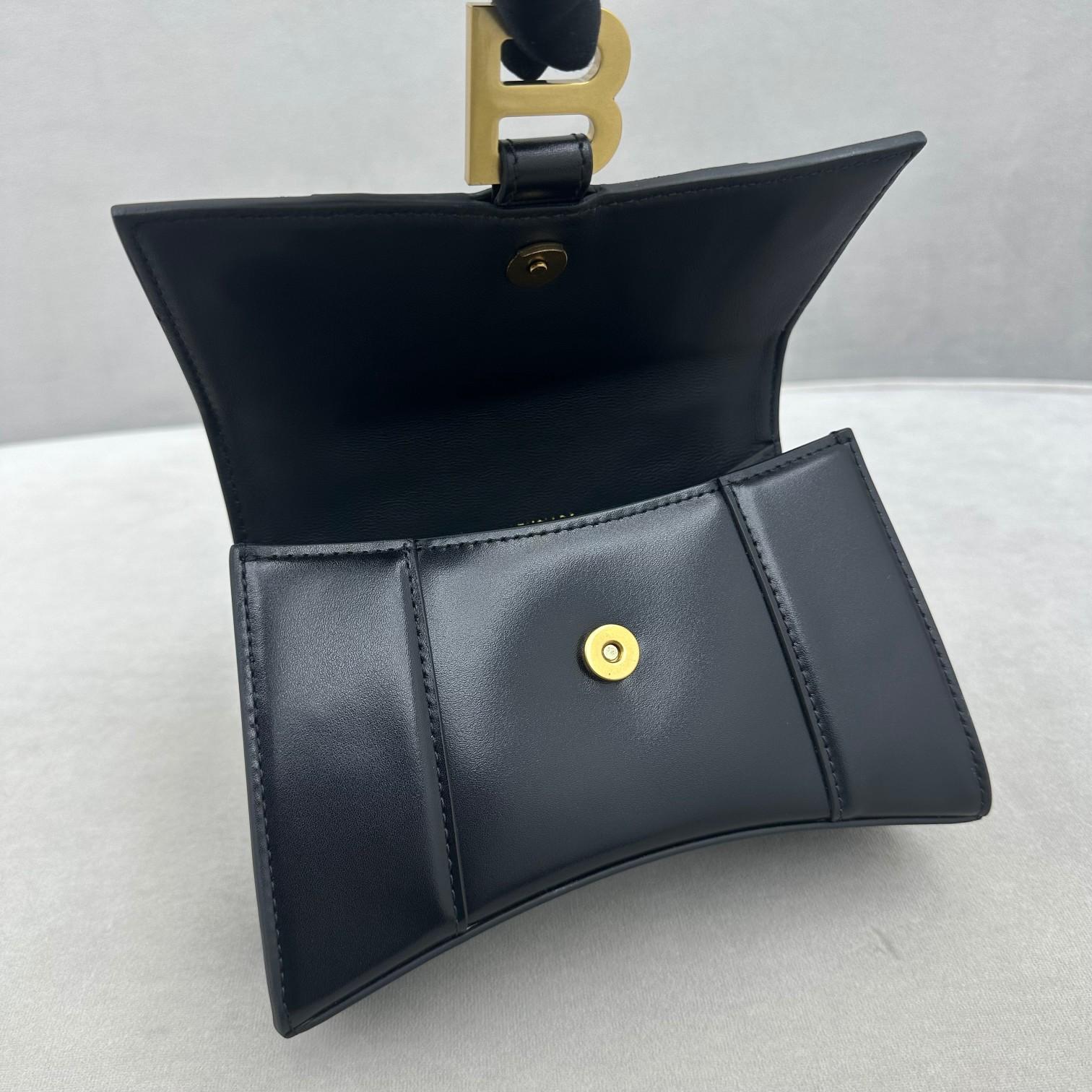 Balenciaga Hourglass Small Handbag In Black (19x8x21cm) - PerfectKickZ