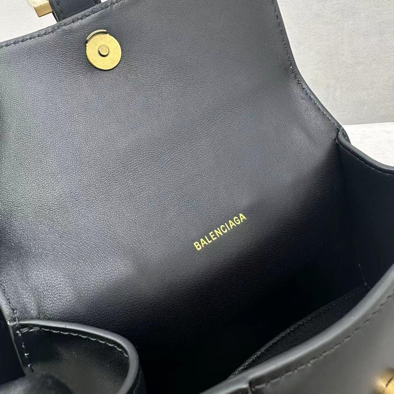 Balenciaga Hourglass Small Handbag In Black (19x8x21cm) - PerfectKickZ
