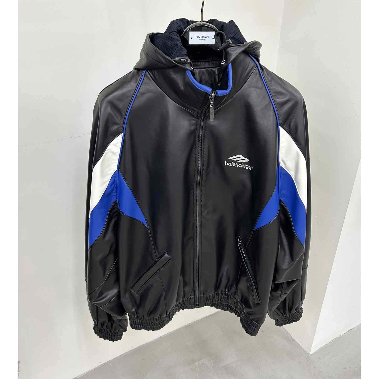 Balenciaga 3B Sports Icon Tracksuit Jacket In Black - PerfectKickZ