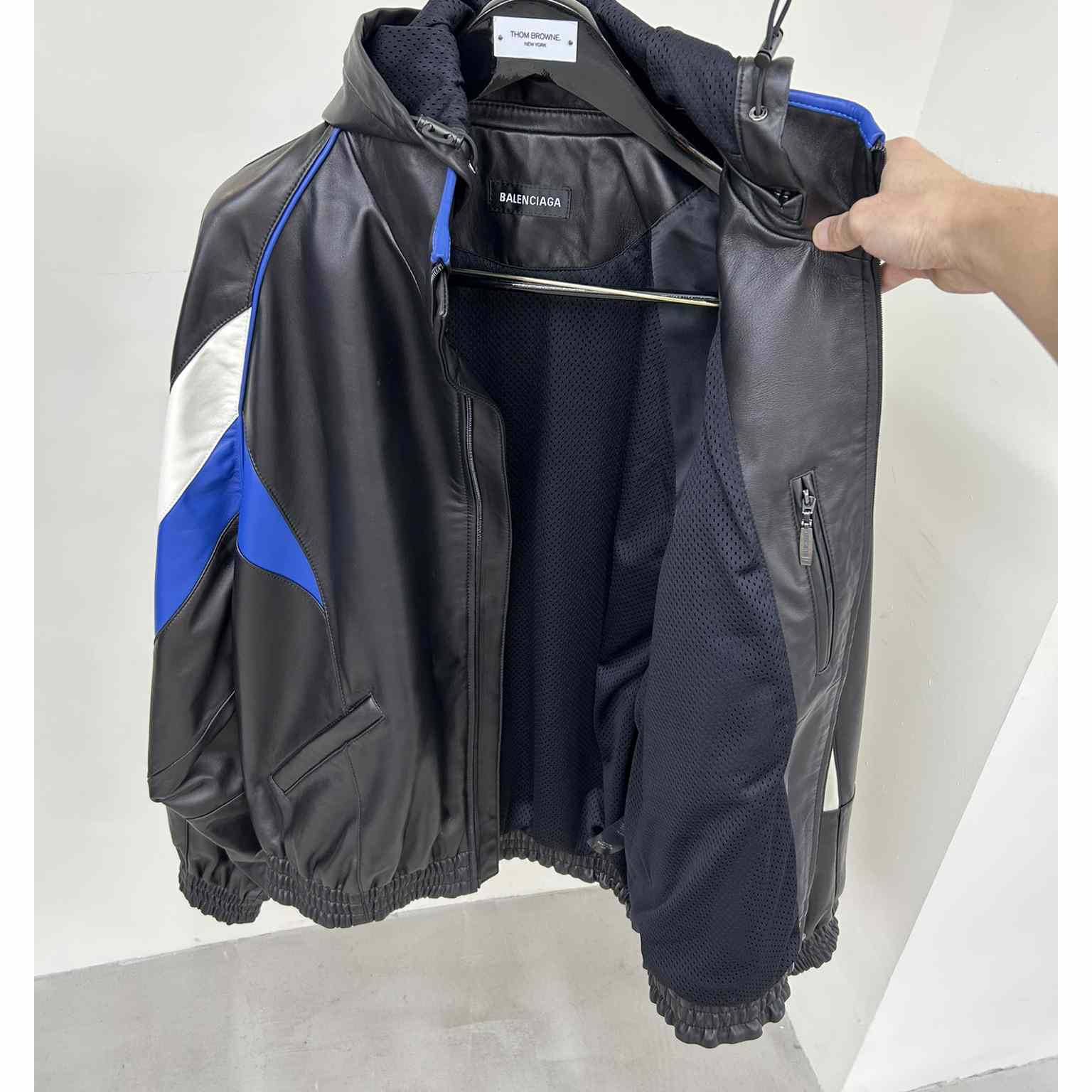 Balenciaga 3B Sports Icon Tracksuit Jacket In Black - PerfectKickZ