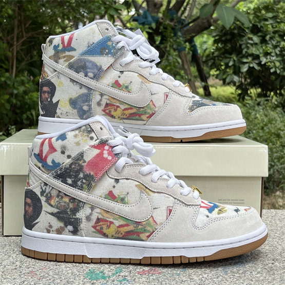 Supreme x Nike SB Dunk High “Rammellzee” Sneakers      FD8779-100 - PerfectKickZ