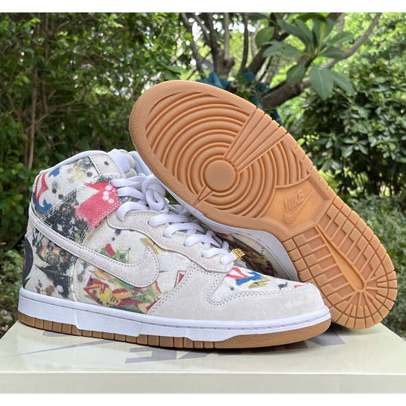 Supreme x Nike SB Dunk High “Rammellzee” Sneakers      FD8779-100 - PerfectKickZ