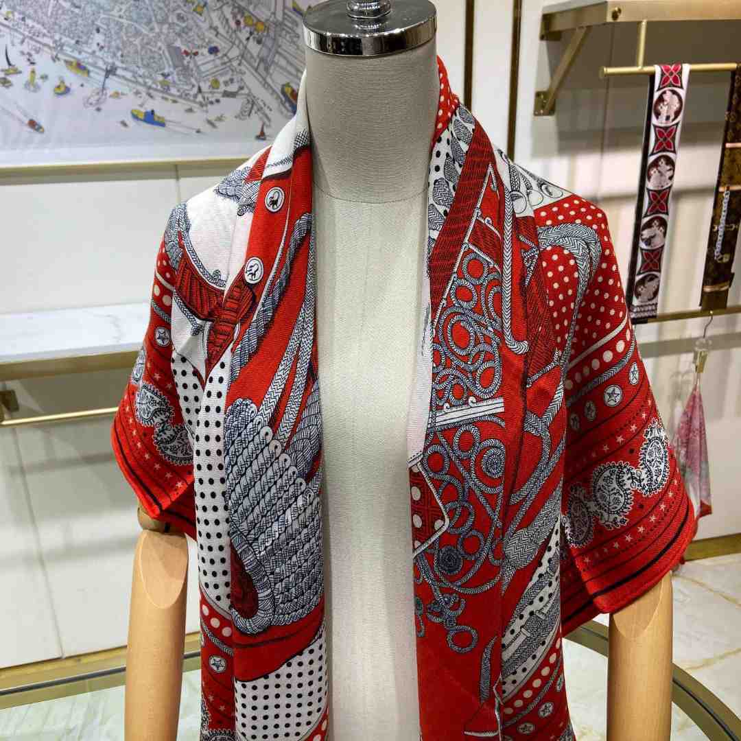 Hermes Zouaves et Dragons Bandana Shawl 140 - PerfectKickZ