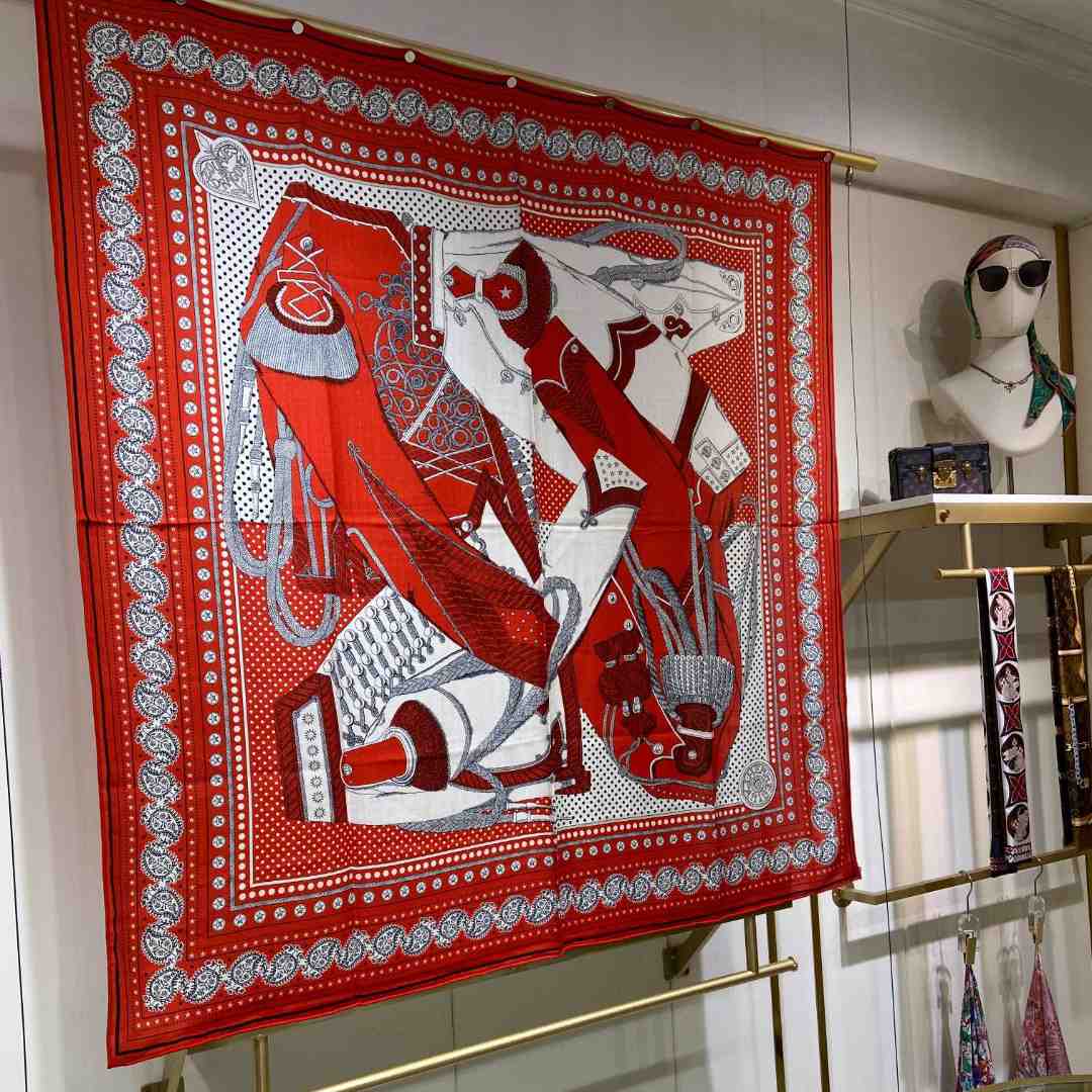 Hermes Zouaves et Dragons Bandana Shawl 140 - PerfectKickZ