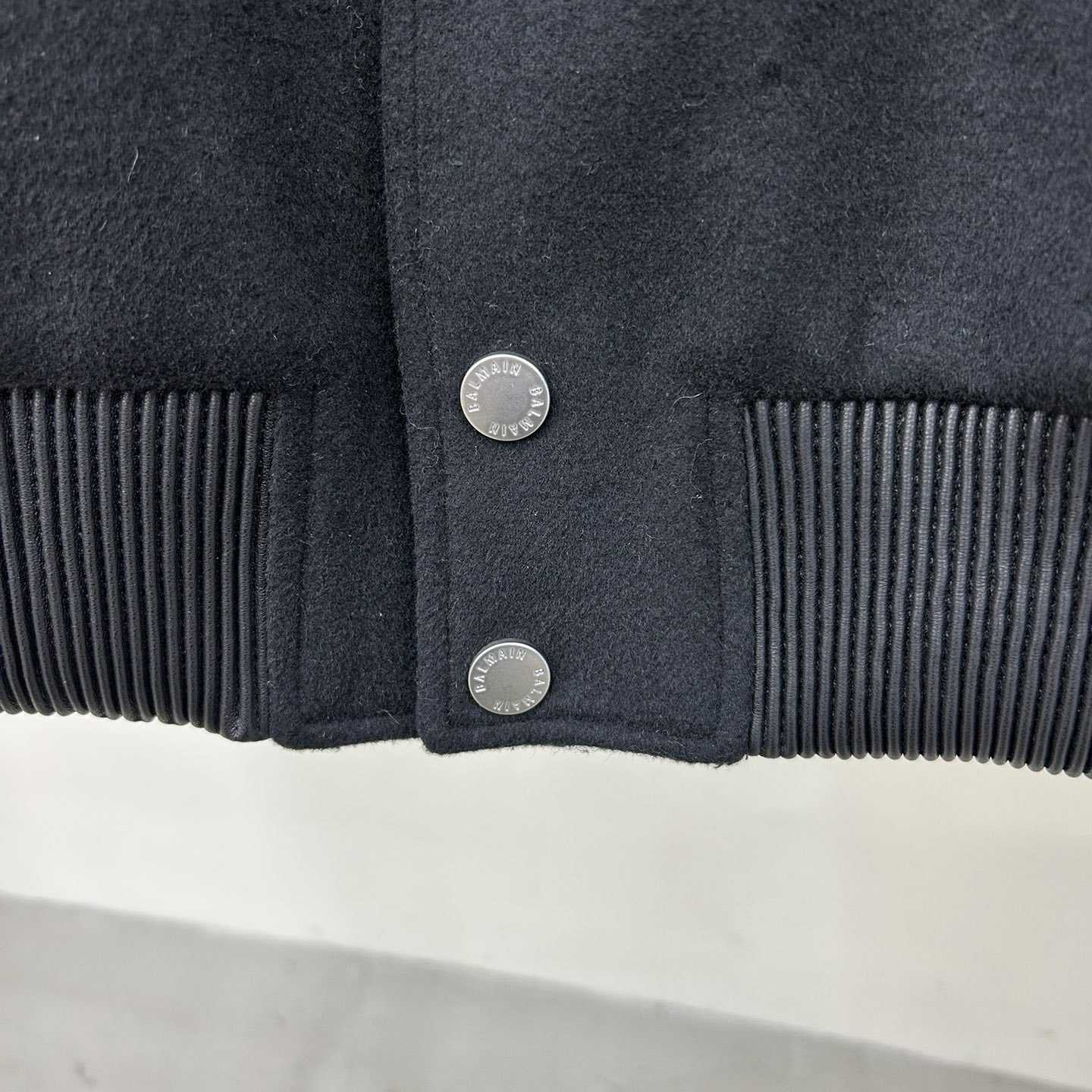 Balmain Leather And Wool Jacket - PerfectKickZ