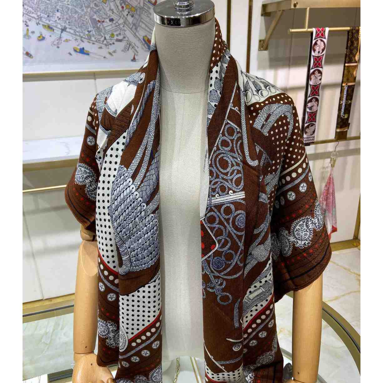Hermes Zouaves et Dragons Bandana Shawl 140 - PerfectKickZ
