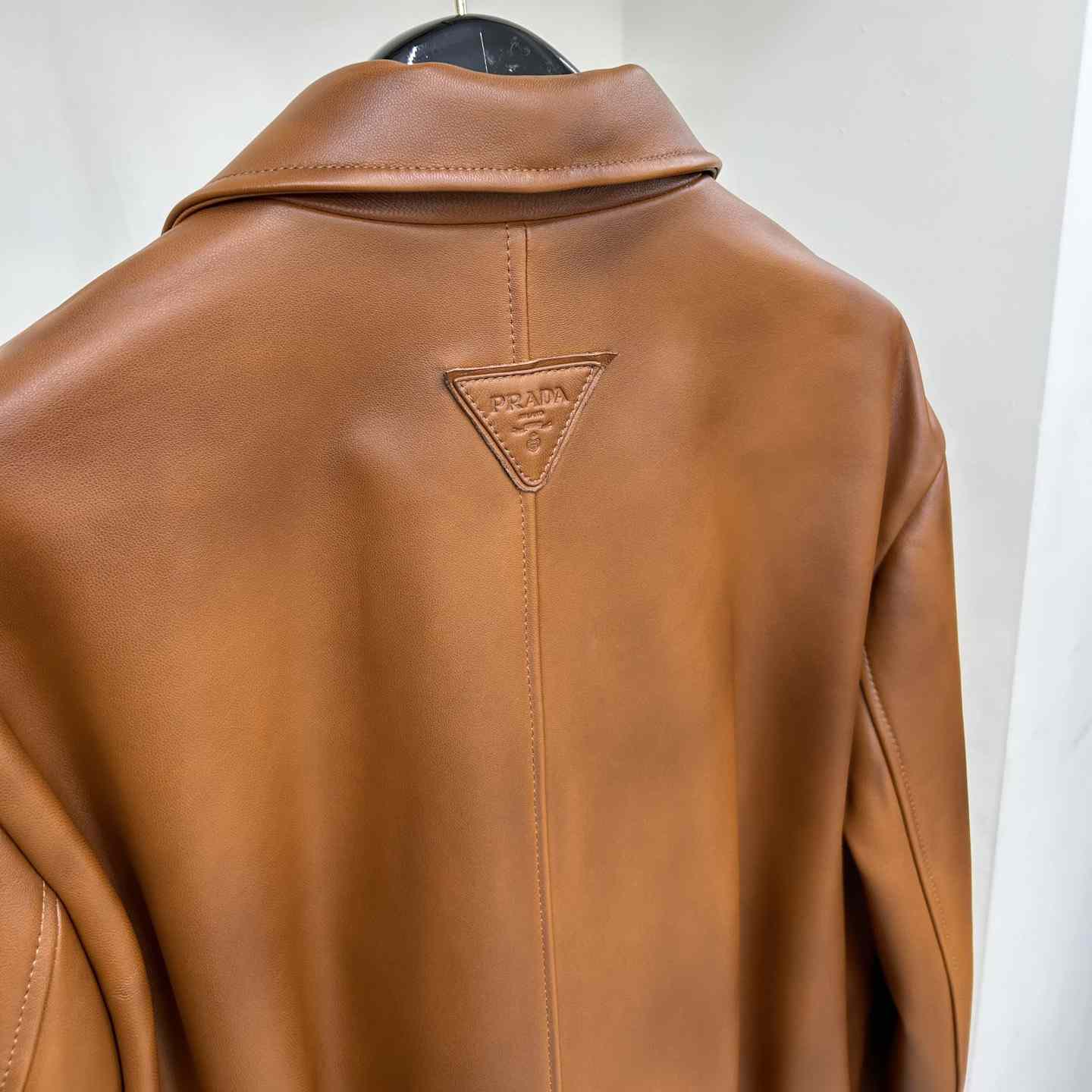 Prada Oversized Nappa Leather Bomber Jacket - PerfectKickZ
