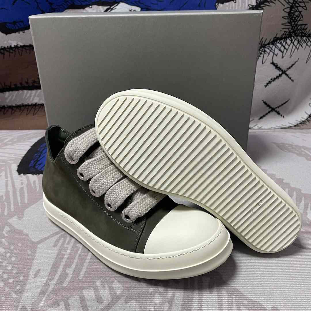 Rick Owens Leather Low-top Sneakers - PerfectKickZ