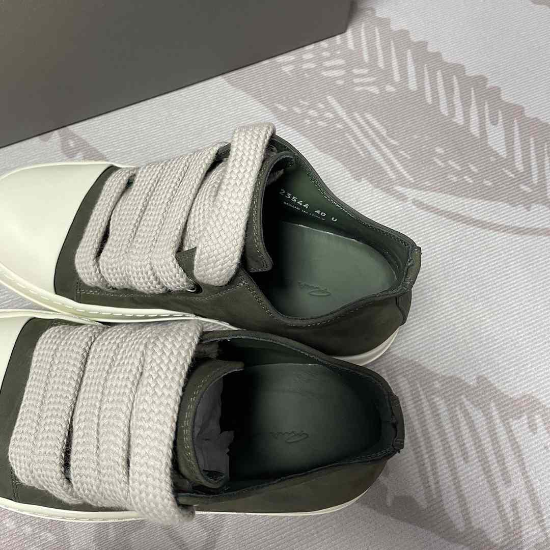 Rick Owens Leather Low-top Sneakers - 