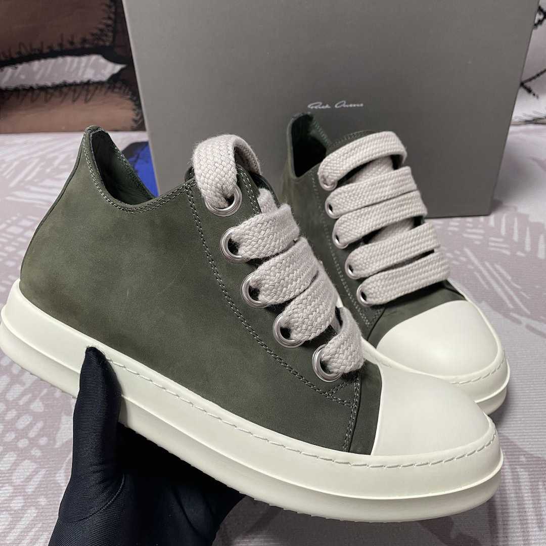 Rick Owens Leather Low-top Sneakers - PerfectKickZ